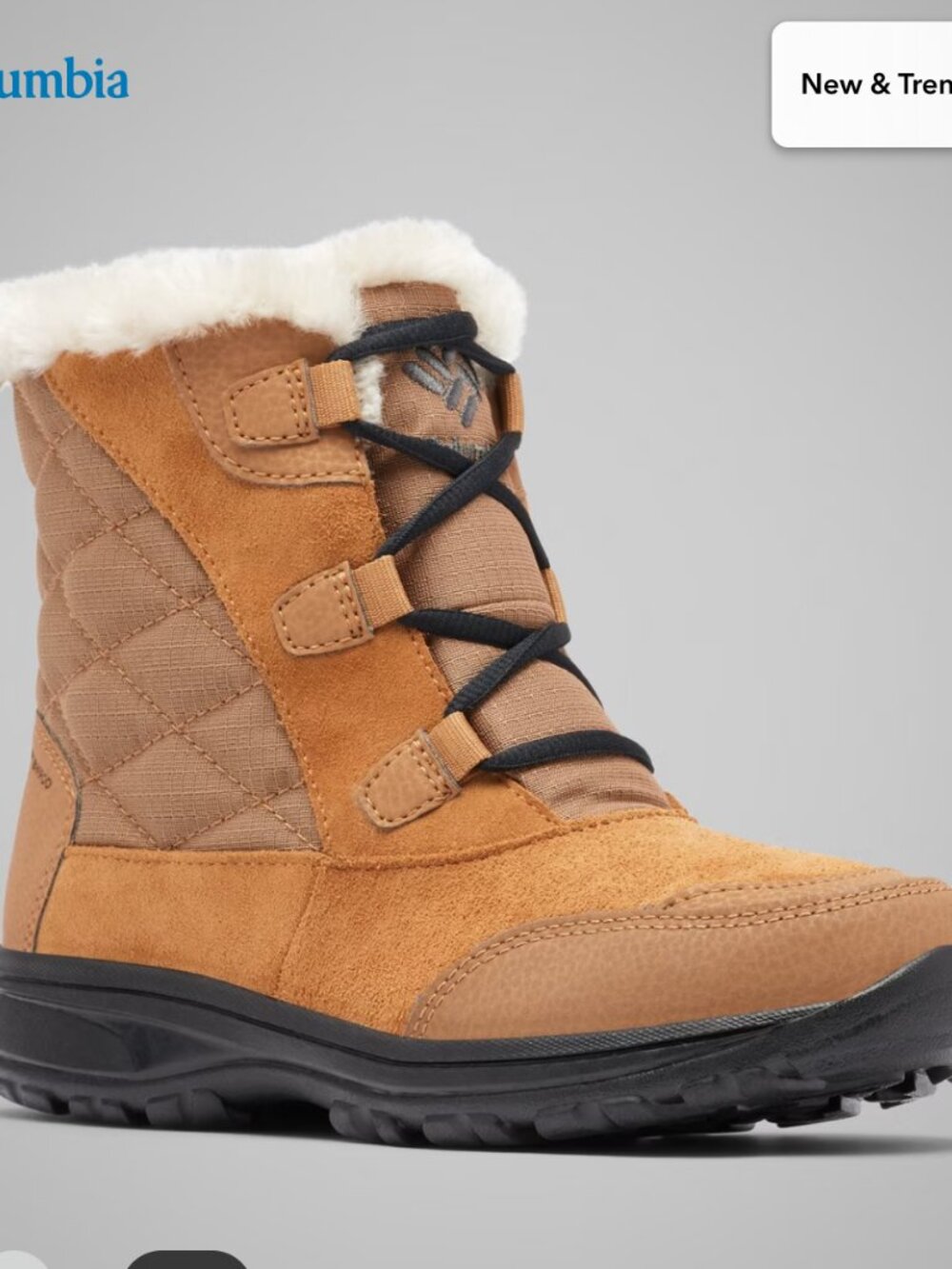 Columbia Women's Ice Maiden Shorty in Elk/Black - 8.5